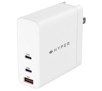 Caricabatterie da muro Hyper Targus HyperJuice 140W GaN PD3.1 a 3 porte + cavo USB-C a USB-C PD3.1 da 2 m + adattatori da viaggio