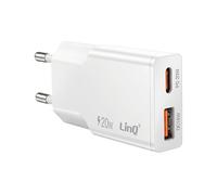 CARICABATTERIE DA MURO LINQ AC2063, Universale Universale da 20 W, Bianco