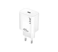LinQ, Caricabatterie da muro USB-C 45W Power Delivery 3.0 carica rapida, Bianco