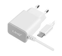 CARICABATTERIE DA MURO LINQ PD1880 - 18W, USB-C integrato, Ricarica rapida da 18 W, Nero