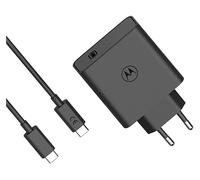 CARICABATTERIE DA MURO MOTOROLA SJMC1252 con cavo USB-C a USB-C da 125 W, Nero