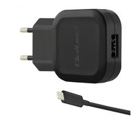 Caricabatterie da muro Qoltec 12W | 5V | 2,4A | Cavo USB + USB Type-C