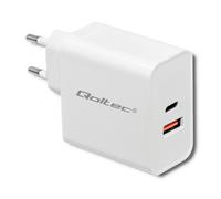 Caricabatterie da muro Qoltec 63W | 5-20V | 1,5-3A | USB Tipo C PD | USB QC 3.0