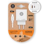 Caricabatterie da muro TechOneTech GaN PD 3.0 65W - Per laptop e smartphone - Cavo da USB-C a USB-C da 1 m