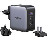 CARICABATTERIE DA MURO UGREEN Nexode GaN con spine EU, UK e US da 65 W, Grigio