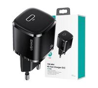 CARICABATTERIE DA MURO USAMS T36 USB-C PD3.0 per iPhone 12 13 14 da 20 W, Nero