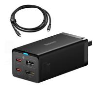 Caricabatterie da parete 2 in 1 GaN5 Pro + HUB Convertitore HDMI 4K 2x USB-C USB-A Nero