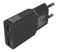 Caricabatterie da parete 4smarts FlatPlug Duos 30W GaN USB-C/USB-A nero