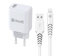 Caricabatterie da Parete + Cavo USB A con USB-C Muvit for Change SN-TC170DS1E