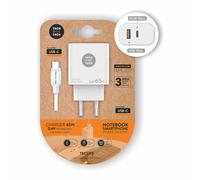 Caricabatterie da muro TechOneTech GaN PD 3.0 65W - Per laptop e smartphone - Cavo da USB-C a USB-C da 1 m
