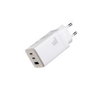 Caricabatterie da parete GaN da 65 W con connettore USB-C e USB-A e cavo USB-C d