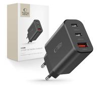 Caricabatterie da parete NC30W 2x USB-C USB-A 30W - Nero