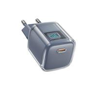 Caricabatterie da parete PD 30W GaN3 USB-C con display, colore grigio