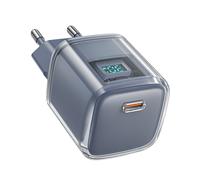 Caricabatterie da parete PD 30W GaN3 USB-C con display, colore grigio