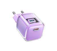 Caricabatterie da parete PD 30W GaN3 USB-C con display, colore viola