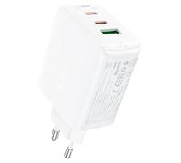 CARICABATTERIE DA MURO ACEFAST A41 GaN, 2 USB-C, USB-A, PPS, PD, QC4+ da 65 W, Bianco