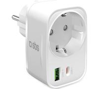 Caricabatterie da parete SBS multipresa, presa schuko, 1xUSB-A, 1xType-C PD2