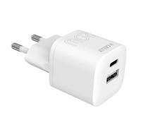 Caricabatterie da rete doppia porta USB-A e USB-C 20W Celly Bianco