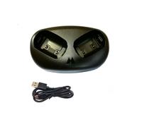 CARICABATTERIE DA TAVOLO DOPPIO PER MIDLAND XT70 E XT71 COLLEGAMENTO CAVO USB 5V