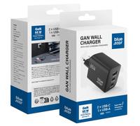 BLUE STAR CARICABATTERIE GAN TECH ORIGINALE 1X USB + 2X USB-C 65W BLACK 792FEBA