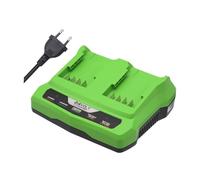 Caricabatterie di ricambio per caricabatterie universale a doppia presa, 24 V, G24 x 2UC2, G24B4, G24 x 2C, dispositivi e batterie della serie Greenworks 24 V, 29842, 29852, BAG709, BAG710, 21342,