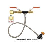 Caricabatterie di ricarica Soda Water Maker Adattatore di riempimento cilindro di anidride carbonica Contenitore for serbatoio da W21.8-14 CGA320 DIN477(CGA320 24inch)