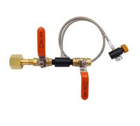Caricabatterie di ricarica Soda Water Maker Adattatore di riempimento cilindro di anidride carbonica Contenitore for serbatoio da W21.8-14 CGA320 DIN477(CGA320 36inch)