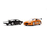 CARICABATTERIE DODGE IN MINIATURA JADA 31981 TWIN PACK FF + TOYOTA SUPRA NERO...