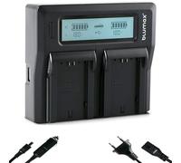 Caricabatterie Doppio Blumax Compatibile con Sony NP-FZ100 Caricabatterie rapido Display LCD per Alpha 7RM3, 7M3 / 7iii / 7Riii / 7RIV / 7SIII / A9ii/A9S BC-QZ1