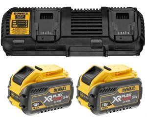 Caricabatterie doppio DeWALT con batterie 2× 9.0Ah Li-ion FLEXVOLT 18V/54V DCB132X2