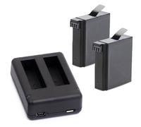 Caricabatterie doppio generico per GoPro HERO4 e 2 batterie per GoPro HERO4