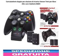 Caricabatterie Doppio Stazione Ricarica Venom per 360 con 2 Batterie NiMH