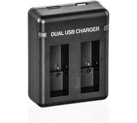 Caricabatterie Doppio USB Per Batterie GoPro HERO8 HERO7 HERO6 HERO5 (Nero)