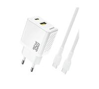 CARICABATTERIE DUDAO A27MaxCEU PD QC USB-A USB-C da 35 W, Bianco