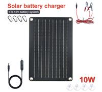 Caricabatterie e manutentore solare Leaorld 10W/15W 12V Pro, con regolatore di carica MPPT integrato, kit di carica di mantenimento a pannello solare per auto, veicoli, barche, imbarcazioni