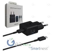 CARICABATTERIE EP-T2510XBEG ADATTATORE + CAVO SAMSUNG ORIGINALE 25W TYPE-C NERO