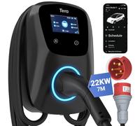 CARICABATTERIE EV TIPO 2 32A 11KW 22KW 400V WALLBOX SMART APP CE TUV
