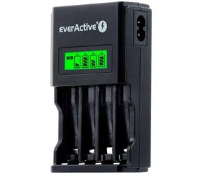 Caricabatterie Everactive NC450B LCD per 4 AA/AAA NiMH Protezione Surriscaldamento