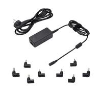 Ewent Caricatore Universale 45W per PC Portatile, Alimentatore Notebook a 8 Connettori (NO USB-C) per Samsung, Acer, HP, ASUS, Toshiba, Protezione OTP/OVP/OCP/OLP, Cavo DC 1.5mt - Cavo AC 1.5mt