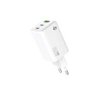 Caricabatterie GAN 65W SUBBLIM, 2×USB-C + USB-A PD 3.0 & PPS, 45W + 20W simultanei per MacBook Air/Pro 13″, DELL XPS 13, iPad Pro/Air, Galaxy Tab S9, Steam Deck, Galaxy S25 Ultra, iPhone 16,15