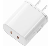 Caricabatterie GaN a doppia porta USB-C da 35 W compatibile con Apple iPhone 16/15/14/13/12, iPad, Apple Watch Serie 10-5
