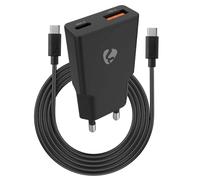 Caricabatterie GaN PD 30W con Porta USB-C e USB-A con Cavo da USB-C a USB-C
