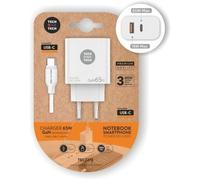 Caricabatterie GaN Tech One Tech PD TEC2273 da 65 W con ricarica rapida USB-C/USB-A e cavo da 1,2 m