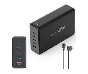 CARICABATTERIE HAMA 00201977, HAMA Computer portatile, power bank, smartphone, tablet da 240 W, Nero