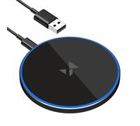 Caricabatterie induttivo wireless Qi con cavo USB-C da 15 W - Nero