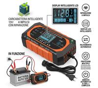 Caricabatterie Intelligente 12V 6A Automatico per Auto Moto Mantenitore Carica
