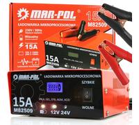 Caricabatterie Intelligente a Microprocessore per Auto Moto | 230V / 50 Hz | 15 A | Batterie Supportate VRLA, WET, GEL, EFB, AGM con Rilevamento Automatico | Sistema PWM | 8 Fasi di Carica
