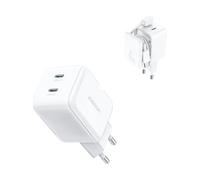 CARICABATTERIE JOYROOM JR-TCL05 GaN doppia USB-C da 45 W, Bianco