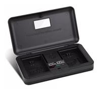 Caricabatterie LP-E10 con lettore di schede (batteria esclusa) compatibile con Canon EOS Rebel T3/5/6/7/100, X50/70/80/90, 4000D, 3000D, 2000D, 1500D, 1300D, 1200D, 1100D, nero, nero, Small