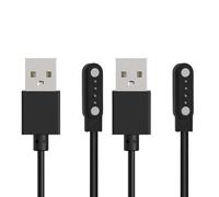 Caricabatterie magnetico per smart watch, 2 pin, compatibile con Smart Watch, fitness tracker, braccialetto intelligente, cavo di ricarica per orologio da 7,62 mm, accessori per Yamay, Letscom Willful